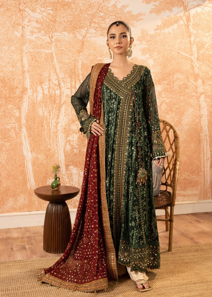Green Angrakha | 3 PC