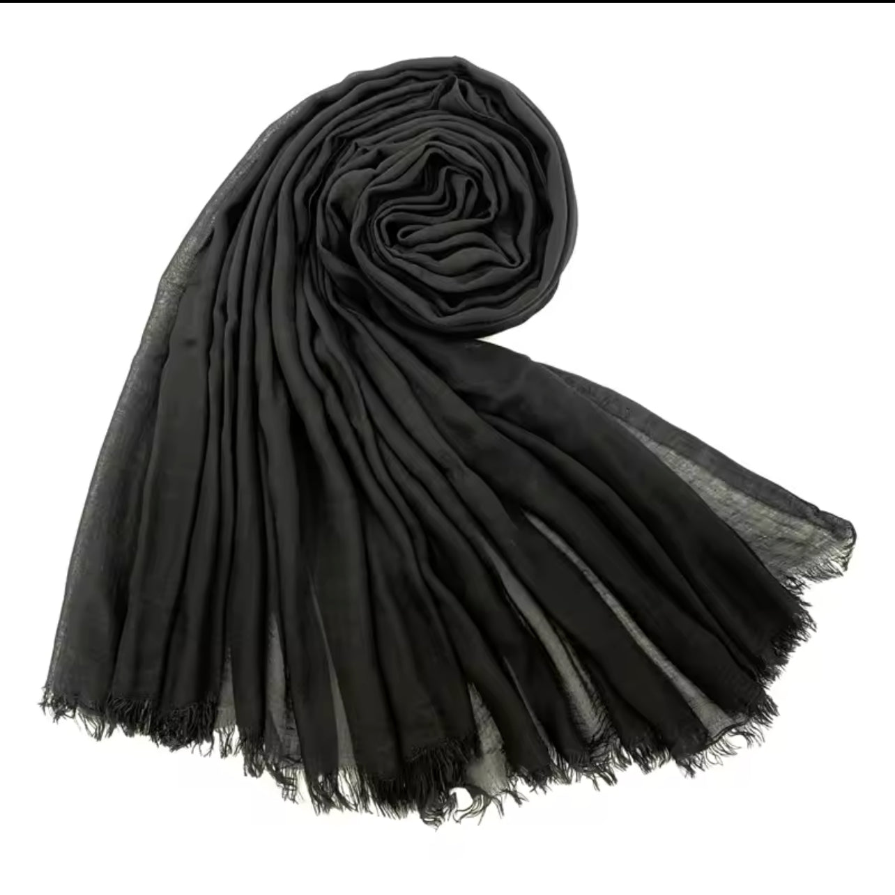 Black | Polyester Hijab