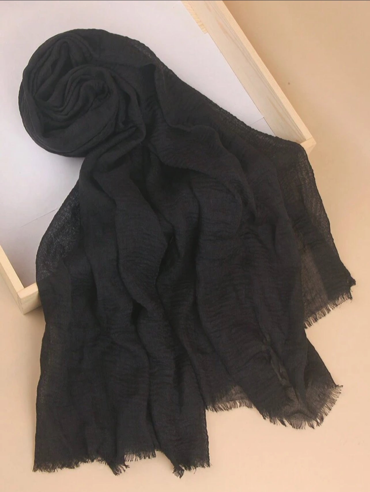 Black | Cotton Hijab