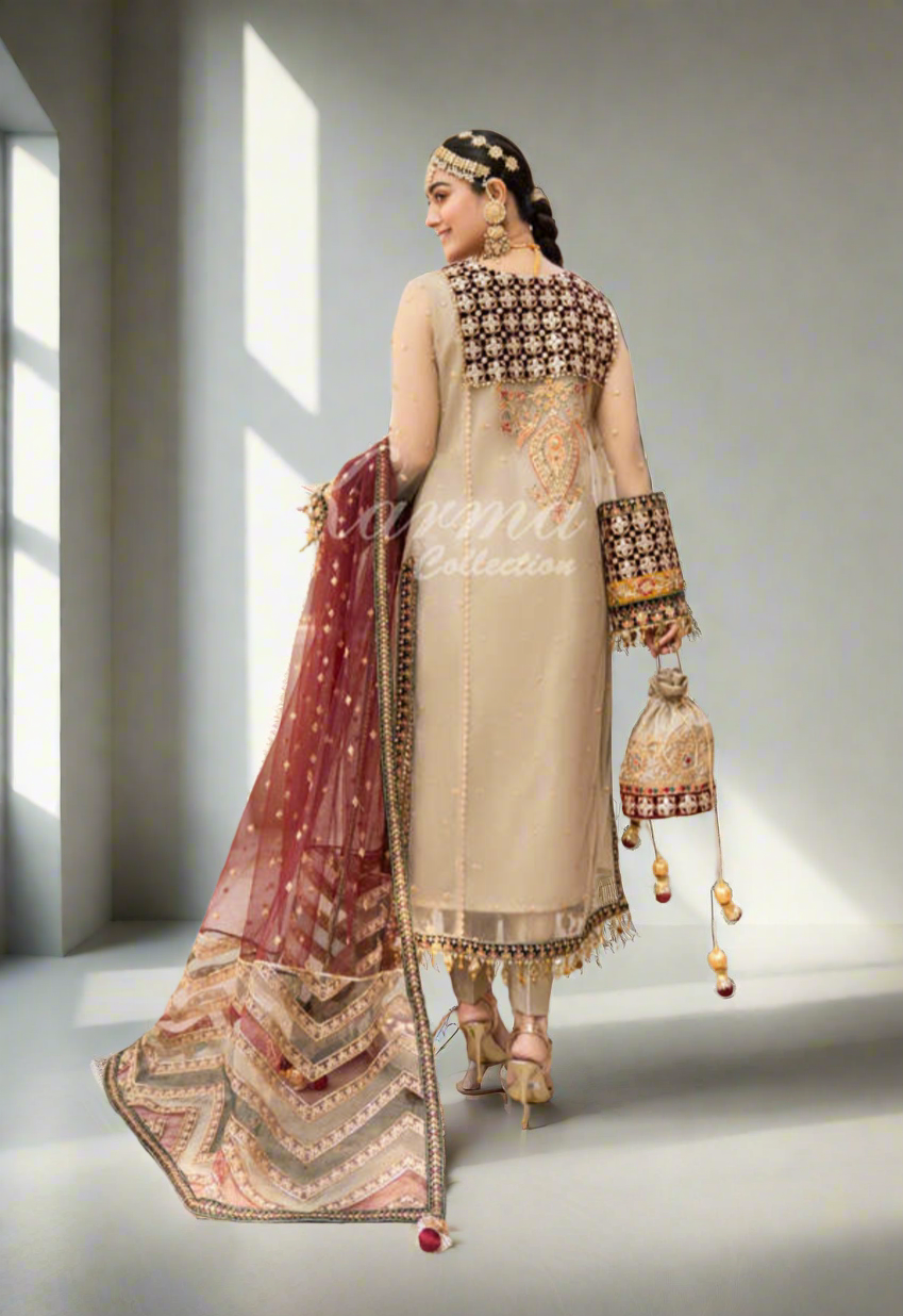 Beige Kameez Suit