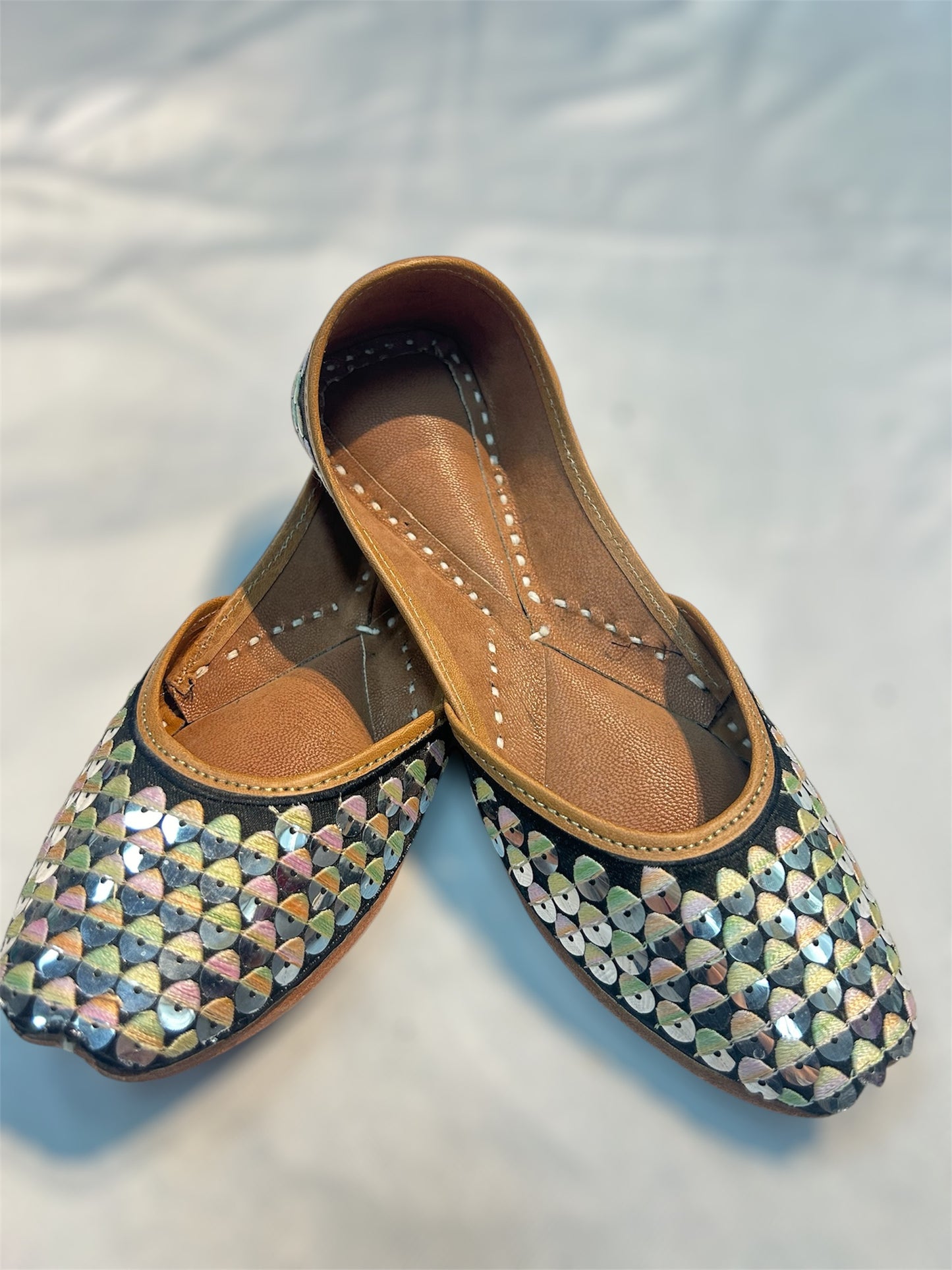 Punjabi Jutti - Black Sequins