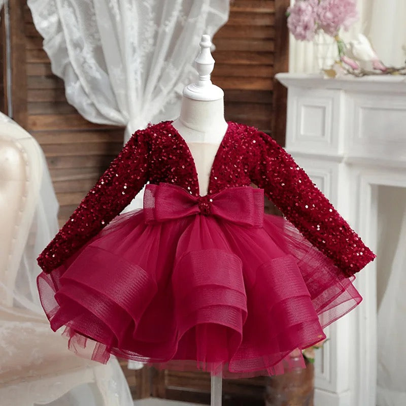Red Sequins Princess Dress