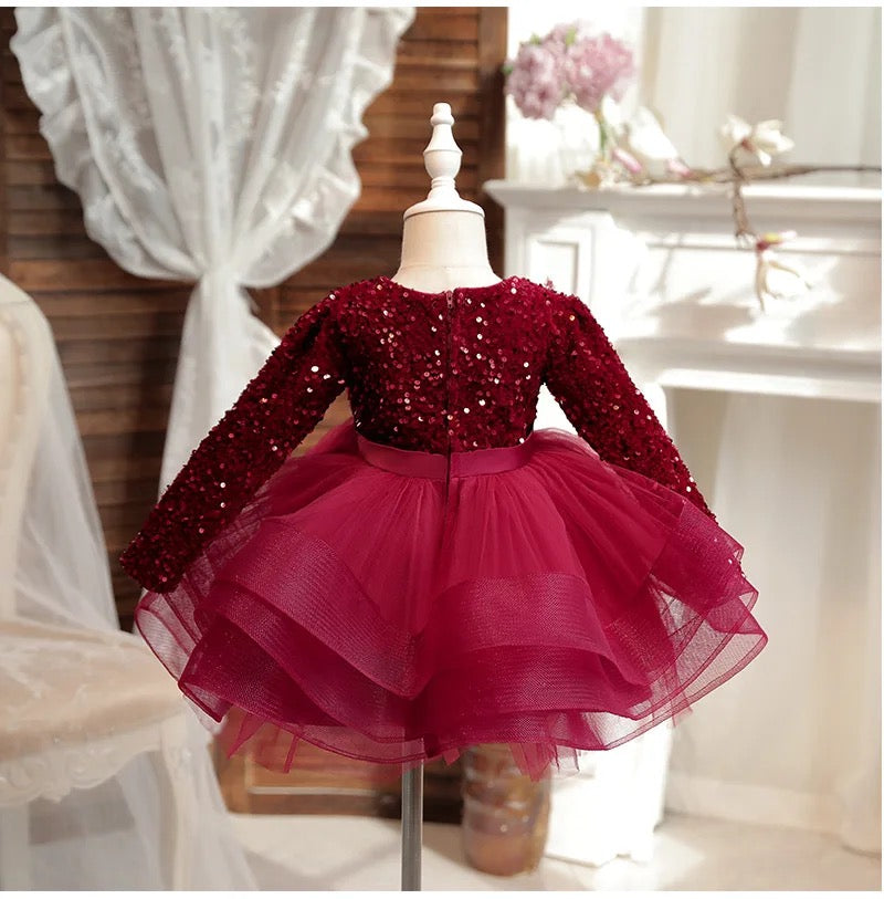 Red Sequins Princess Dress