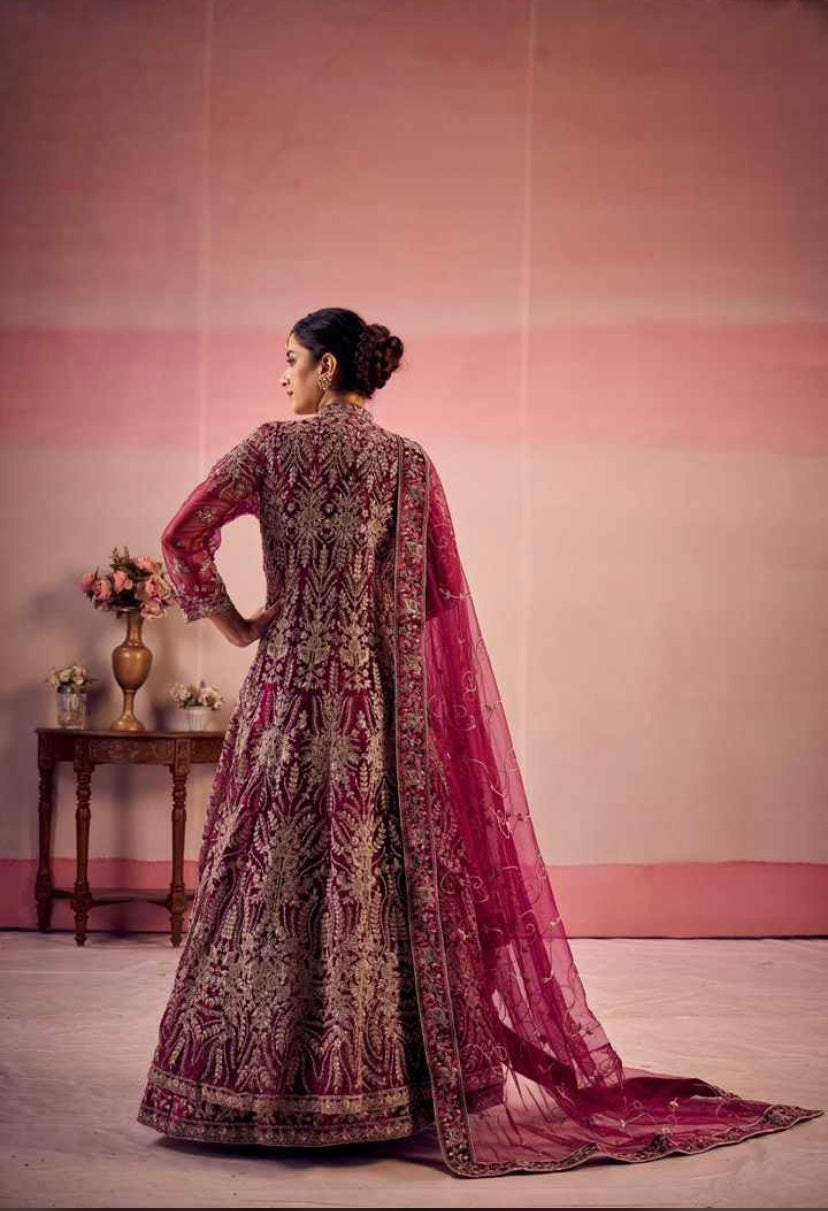 Velvet Bridal Lehnga