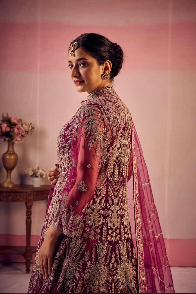 Velvet Bridal Lehnga