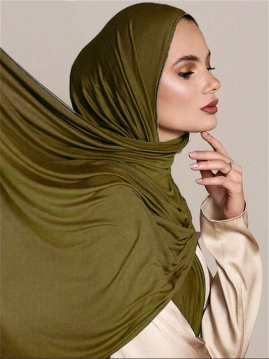 Army Green | Jersey Hijab (Large)