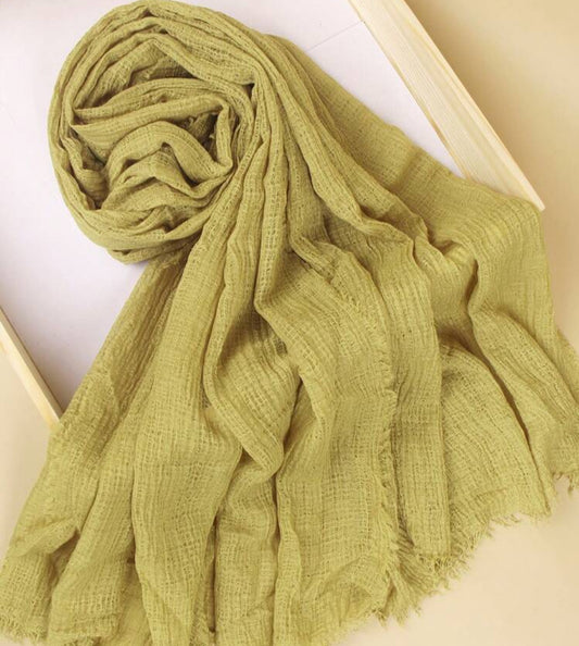 Mustard Green | Cotton Hijab
