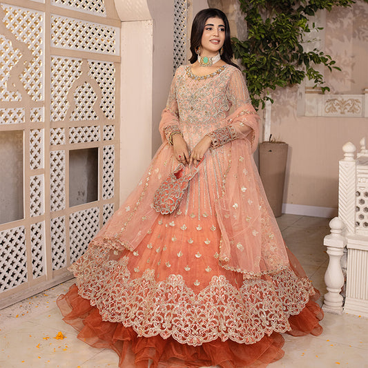 Peach Ombre | 3 PC Dress