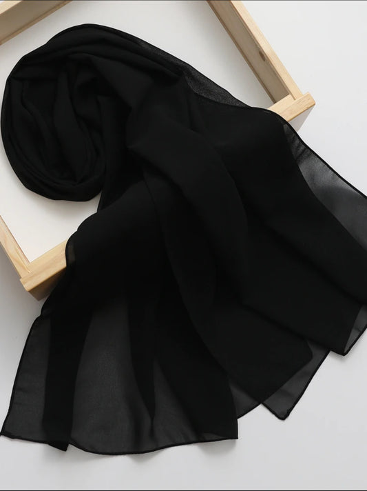 Black | Chiffon Hijab