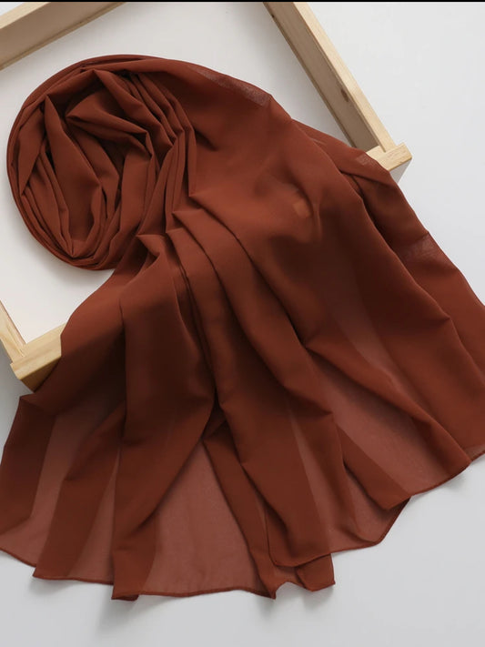 Brown | Chiffon Hijab