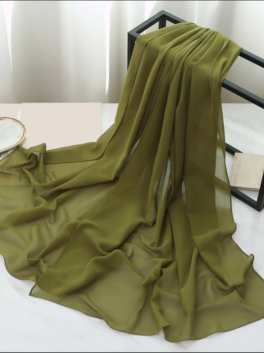 Army Green | Chiffon Hijab