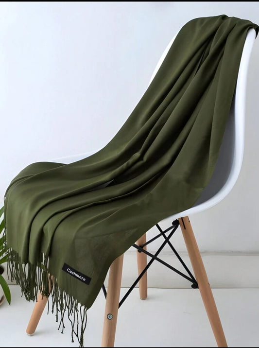 Army Green | Cashmere Shawl