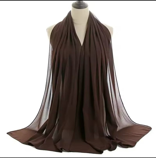 Dark Brown | Chiffon Hijab