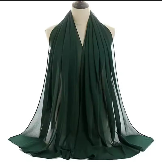 Bottle Green | Chiffon Hijab