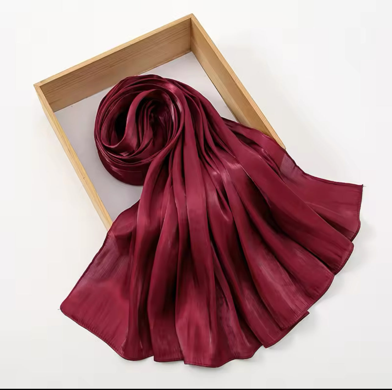 Wine Red | Satin Chiffon Hijab