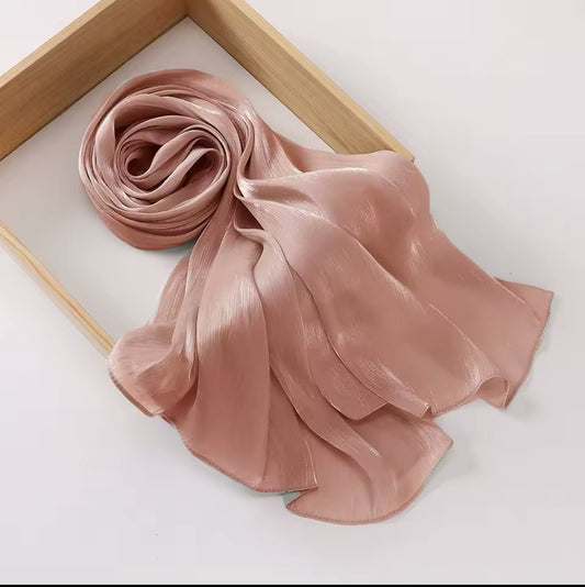 Peach | Satin Chiffon Hijab
