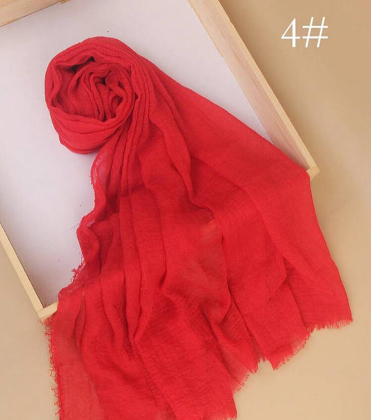 Hot Red | Cotton Hijab