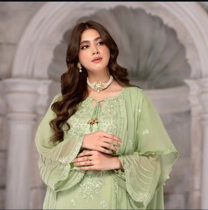 Apple Green Chiffon | 3 PC
