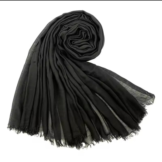 Black | Polyester Hijab