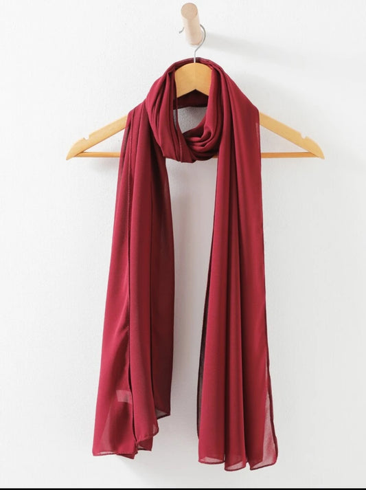 Burgundy | Chiffon Hijab