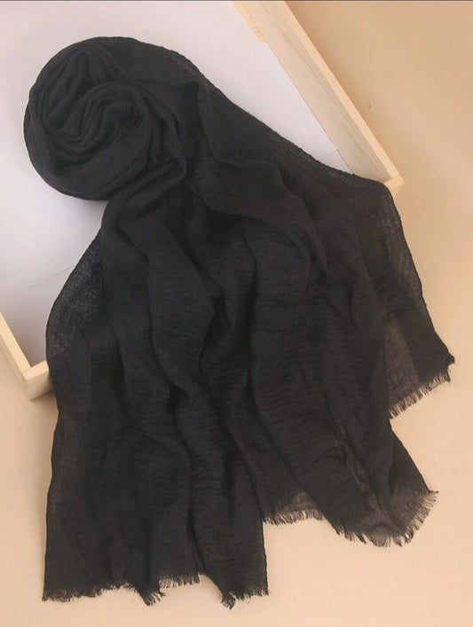 Black | Cotton Hijab