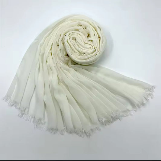 White | Polyester Hijab