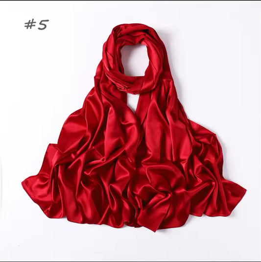 Red | Satin Hijab