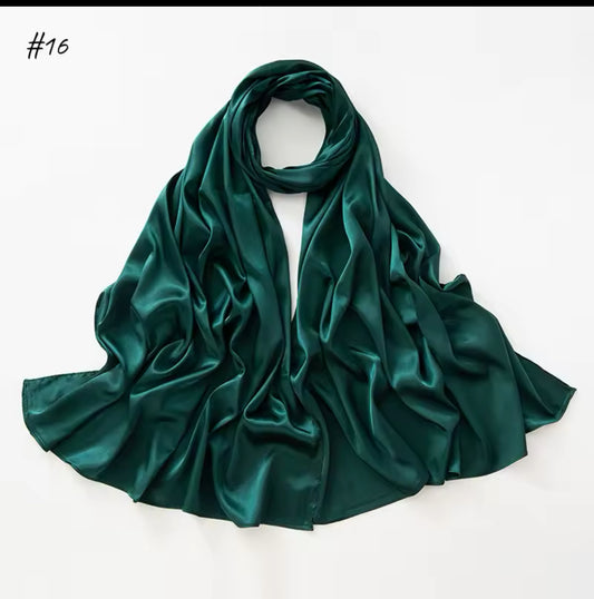 Bottle Green | Satin Hijab