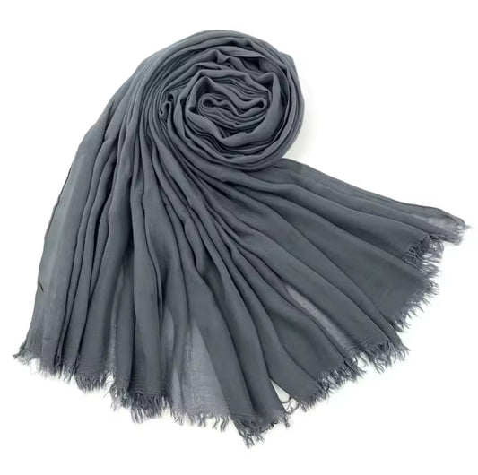 Dark Grey | Polyester Hijab