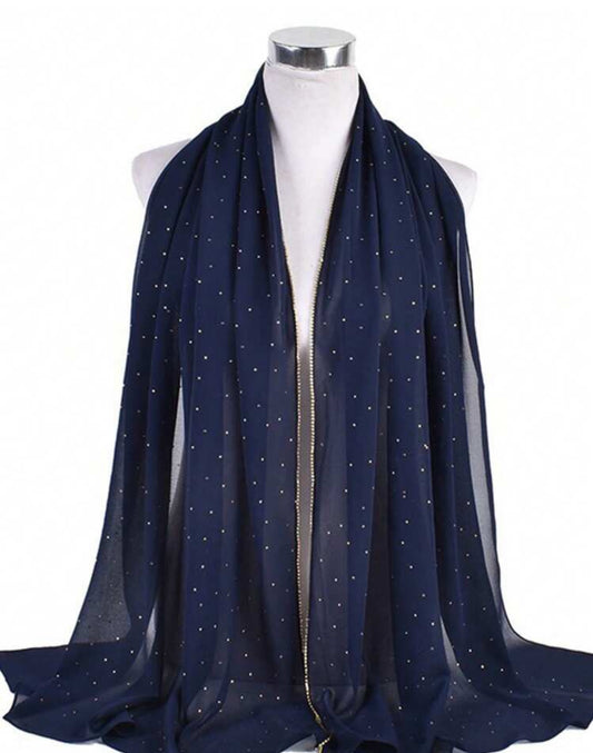 Navy Blue | Chiffon Hijab