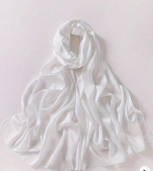 White | Satin Hijab