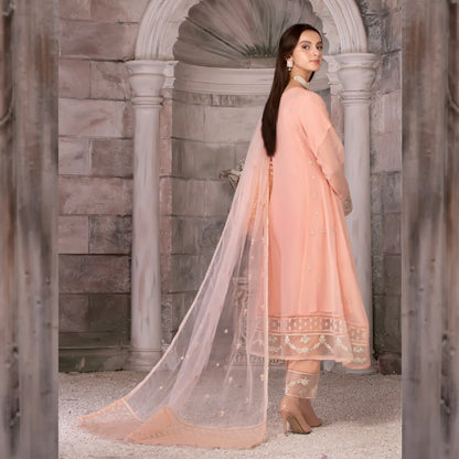 Flared Chiffon Frock | 3 PC
