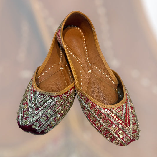 Red Sequins Jutti