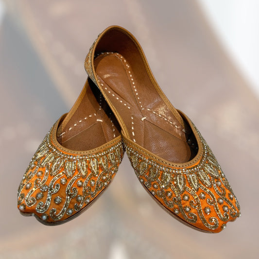 Orange & Gold Jutti