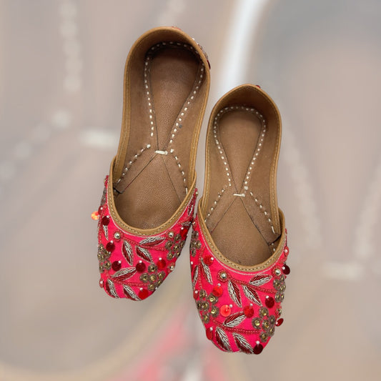 Pink Sequins Jutti