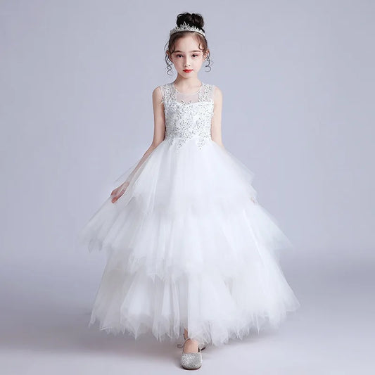 White Flower Girl Dress