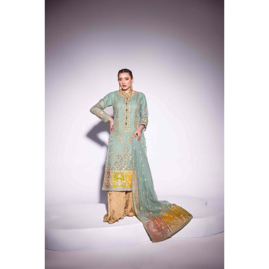3 piece sharara suit