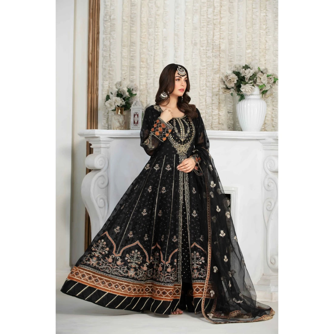 Black Maxi Dress - 3 Piece Suit