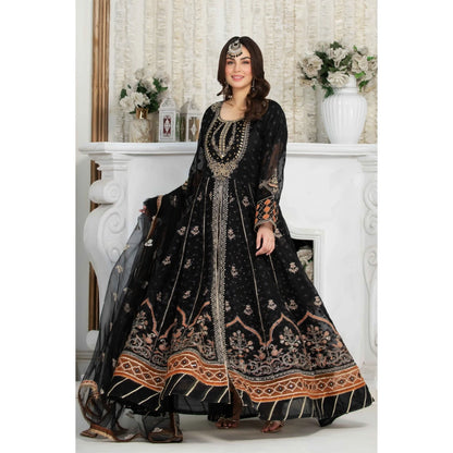 Black Maxi Dress - 3 Piece Suit