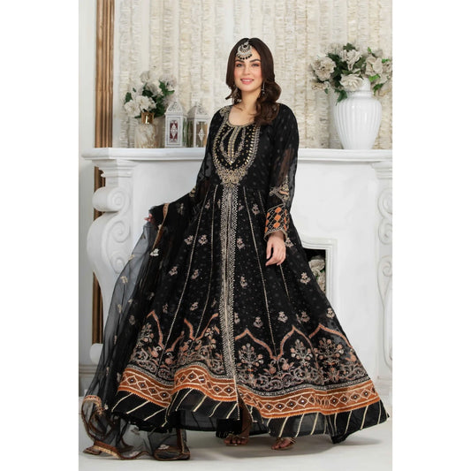 Black Maxi Dress - 3 Piece Suit
