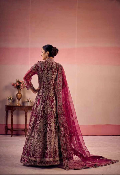 Velvet Bridal Lehnga
